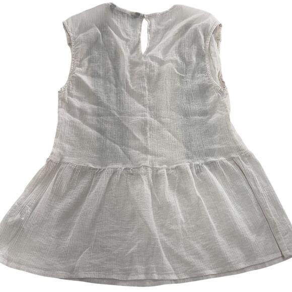 Zara‎ Basic Blouse Womens Medium Pink Black Embroidered Sleeveless Boho Top - Picture 2 of 7